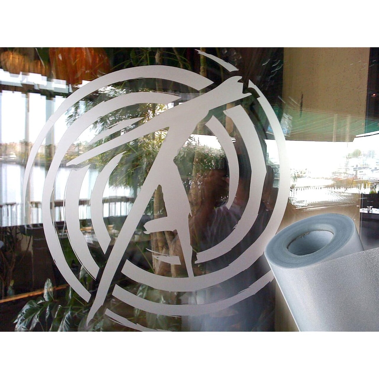 Frosted Matte Etched Adhesive Craft Window Vinyl Roll for Cricut, Silhouette and Cameo (12x 48", Frosted White)